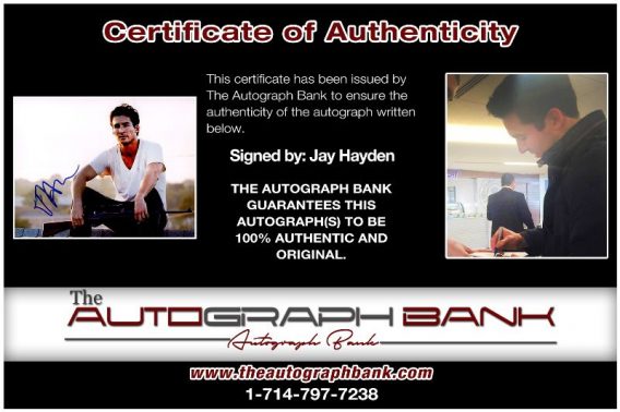 Jay Hayden proof of signing certificate
