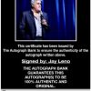 Jay Leno proof of signing certificate