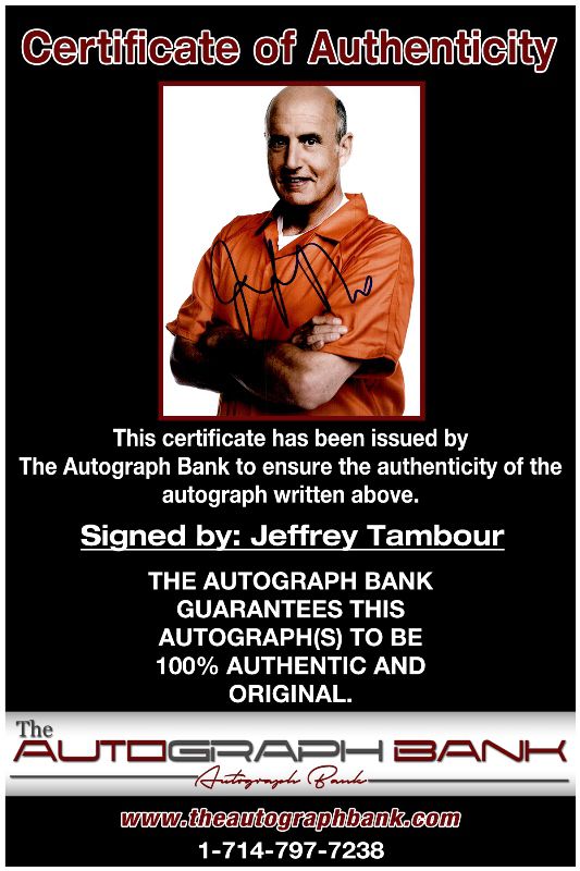 Jeffrey Tambour proof of signing certificate