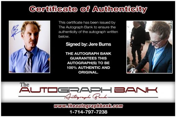 Jere Burns proof of signing certificate