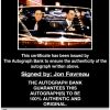 Jon Favreau proof of signing certificate