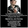 Josh Hutcherson proof of signing certificate