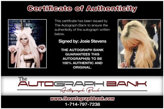 Josie Stevens proof of signing certificate