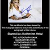 Katherine Heigl proof of signing certificate