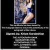 Khloe Kardashian proof of signing certificate