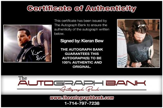 Kieran Bew proof of signing certificate