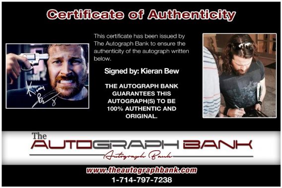 Kieran Bew proof of signing certificate