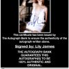 Lily James proof of signing certificate