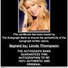 Linda Thompson proof of signing certificate