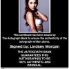 Lindsey Morgan proof of signing certificate