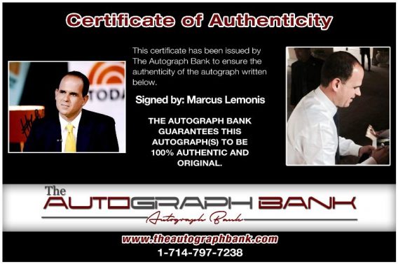 Marcus Lemonis proof of signing certificate