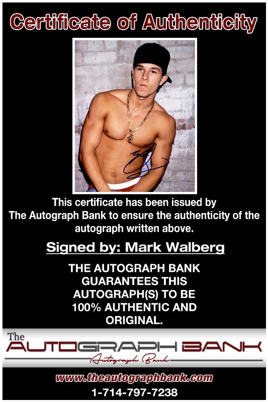 Mark Walberg proof of signing certificate