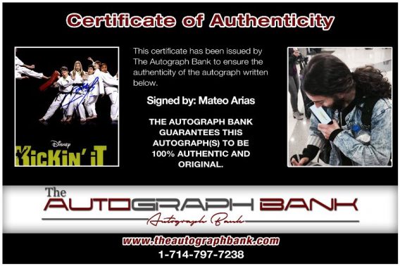 Mateo Arias proof of signing certificate