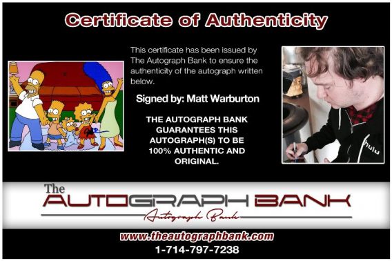 Matt Warburton proof of signing certificate