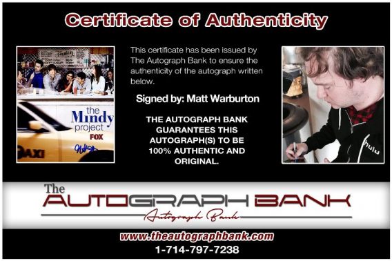 Matt Warburton proof of signing certificate
