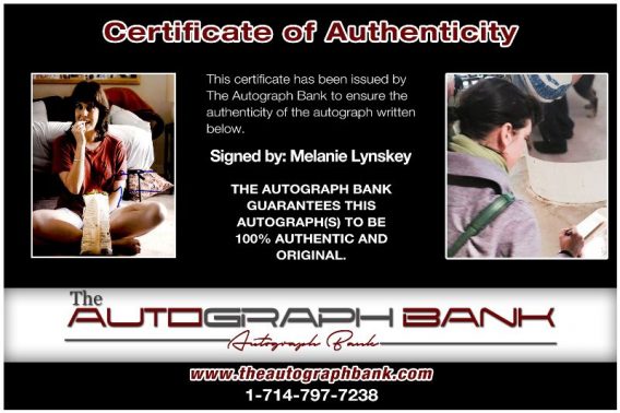 Melanie Lynskey proof of signing certificate