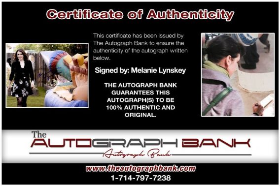Melanie Lynskey proof of signing certificate