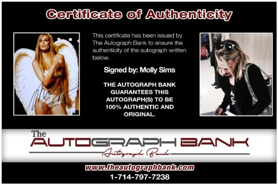 Molly Sims proof of signing certificate