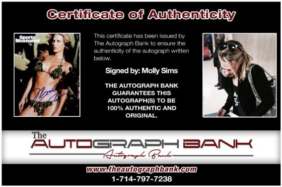 Molly Sims proof of signing certificate