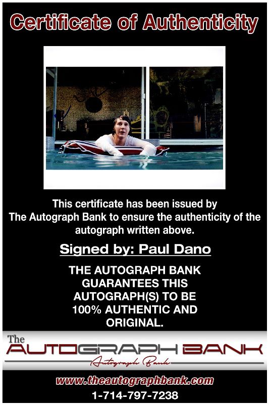 Paul Dano proof of signing certificate
