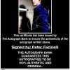 Peter Facinelli proof of signing certificate