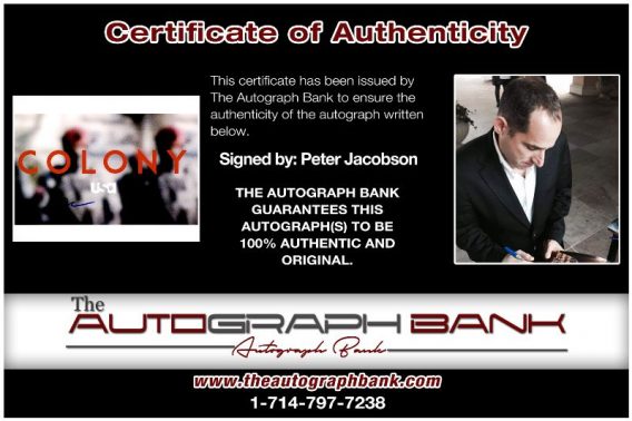 Peter Jacobson proof of signing certificate