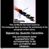 Quentin Tarantino proof of signing certificate