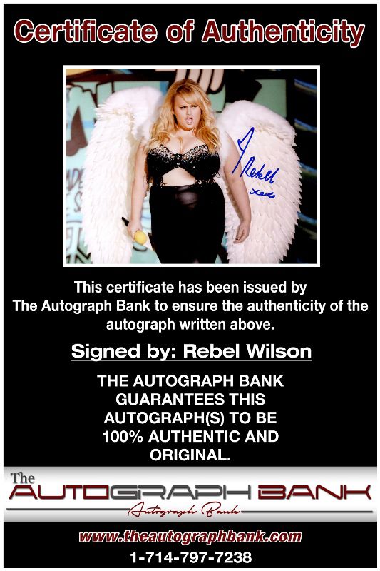 Rebel Wilson proof of signing certificate