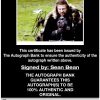 Sean Bean proof of signing certificate