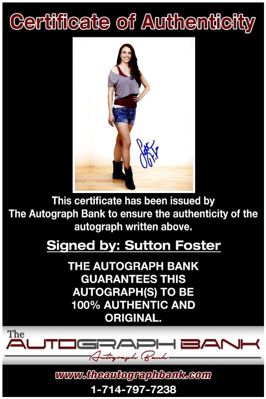 Sutton Foster proof of signing certificate
