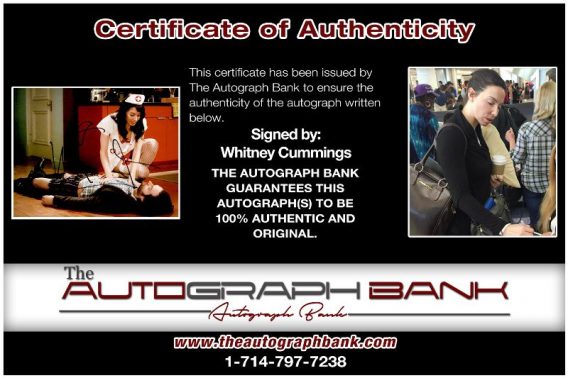 Whitney Cummings proof of signing certificate