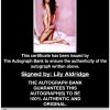 Lily Aldridge proof of signing certificate