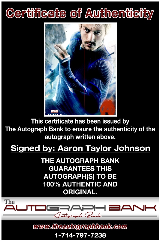 Aaron Taylor proof of signing certificate