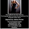 Adina Porter proof of signing certificate
