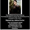Adina Porter proof of signing certificate
