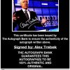 Alex Trebek proof of signing certificate