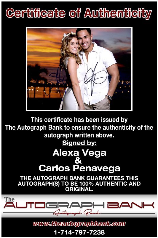 Alexa Vega proof of signing certificate