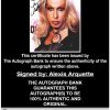 Alexis Arquette proof of signing certificate