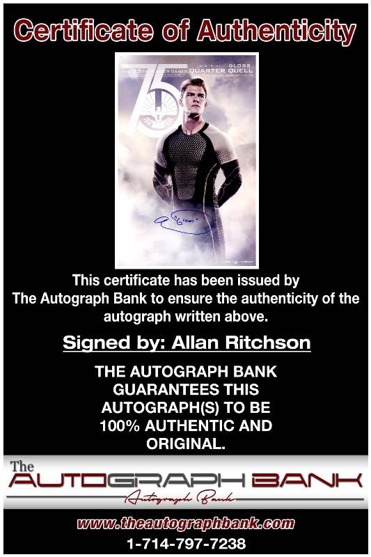 Allan Ritchson proof of signing certificate