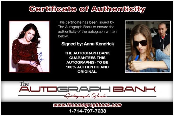 Anna Kendrick proof of signing certificate