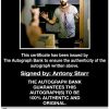 Antony Starr proof of signing certificate