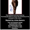 Aries Spears proof of signing certificate