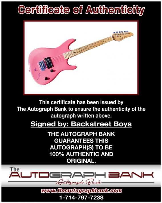 Backstreet Boys proof of signing certificate
