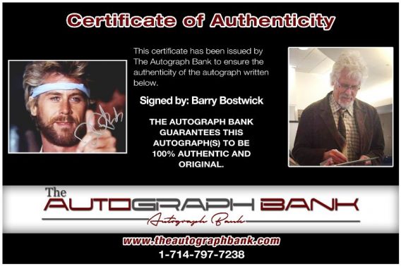 Barry Bostwick proof of signing certificate