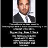 Ben Affleck proof of signing certificate