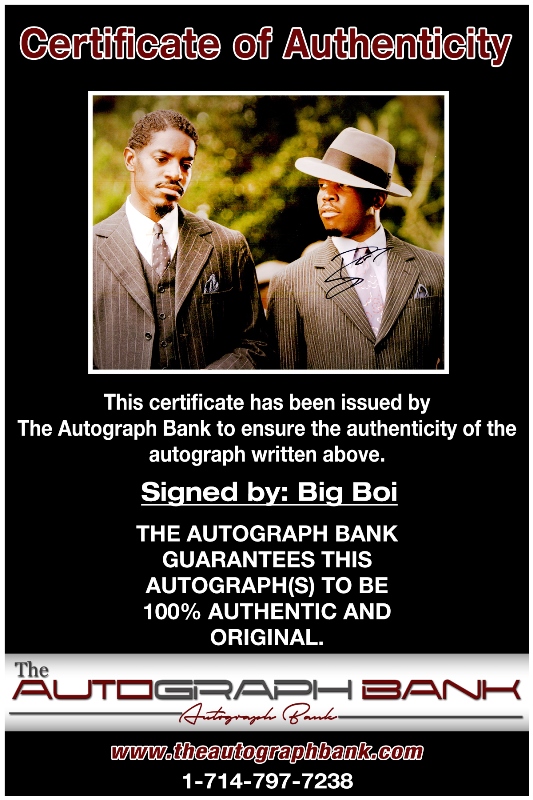 Big Boi proof of signing certificate