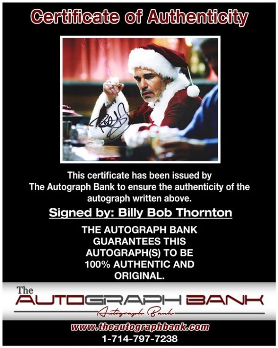 Billy Bob Thornton proof of signing certificate