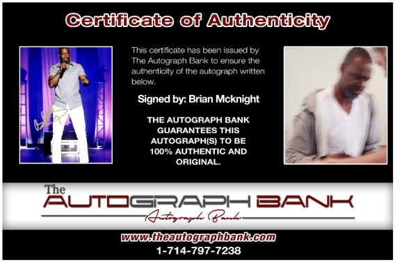 Brian McKnight proof of signing certificate