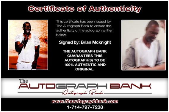 Brian McKnight proof of signing certificate