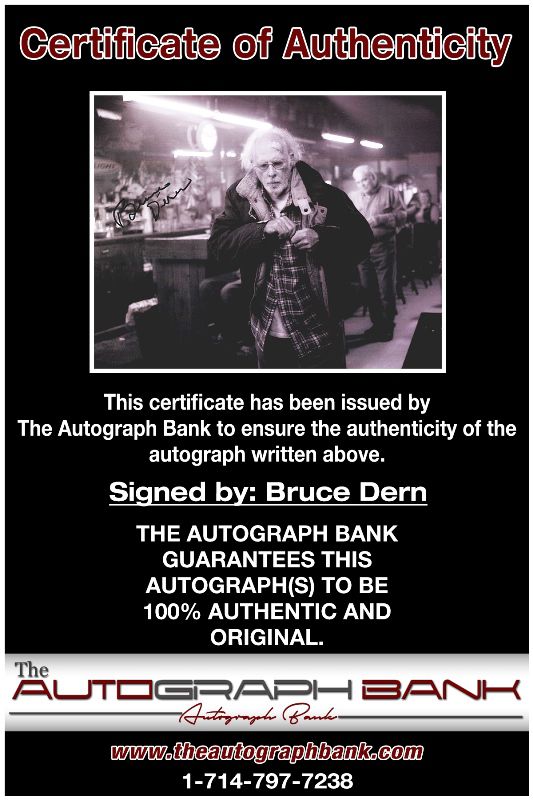 Bruce Dern proof of signing certificate